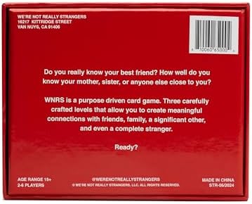 WE'RE NOT REALLY STRANGERS Card Game - 150 Conversation Cards for Couples, Friends, and Strangers - Icebreakers for Game and Date Nights, & Parties - Games for Adults and Teens, Ages 15+, 2-6 Players