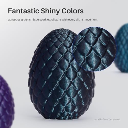 ELEGOO PLA Filament 1.75mm Galaxy Black 1KG, Shiny 3D Printer Filament Dimensional Accuracy +/- 0.02mm, 1kg Spool(2.2lbs) 3D Printing Filament for Most FDM 3D Printers