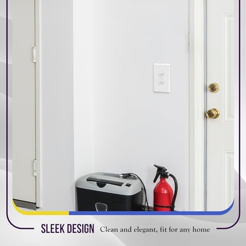 ENERLITES Jumbo Duplex Receptacle Outlet Wall Plate, Electrical Outlet Covers, Gloss Finish, Over-Size 1-Gang 5.5" x 3.5", Polycarbonate Thermoplastic, 8821O-W-10PCS, White (10 Pack)