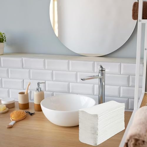 Perfect Stix White MultiFold Paper Towels- Pack of 4-250ct. Total 1000 Towels. 9.2 x 9.2 Sheets. 1000 Count