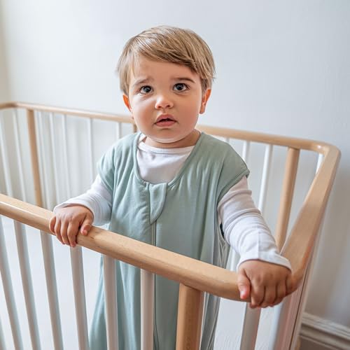 HALO Sleepsack Supersoft Wearable Blanket, Viscose Made from Bamboo, Sleeping Bag for Babies, 1.5 TOG, 6 – 12 Months, Medium, Calm Sage