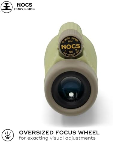 Nocs Provisions Field Tube 10x32 Waterproof Monocular, 10X Magnification Telescope, Bak4 Prism, Wide Field of View for Bird Watching, Backpacking & Wildlife Viewing - Ponderosa Green