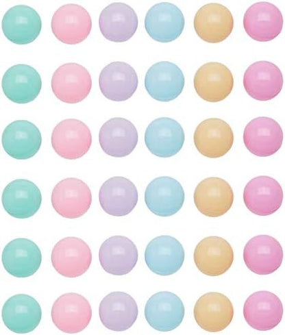 Amazon Basics BPA Free Crush-Proof Plastic Ball, Pit Balls with Storage Bag, Toddlers Kids 12+ Months, Pack of 400 Balls, 6 Pastel Colors