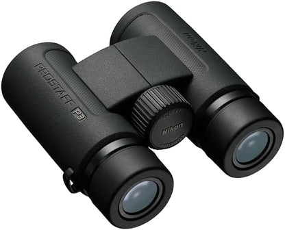 Nikon Prostaff P3 10x30 (16775) Black Binoculars Bundle with Lens Pen, and Cloth - High Powered Compact Adult Binoculars for Hunting, Bird Watching, and Hiking Essentials, Zoom Lightweight Travel