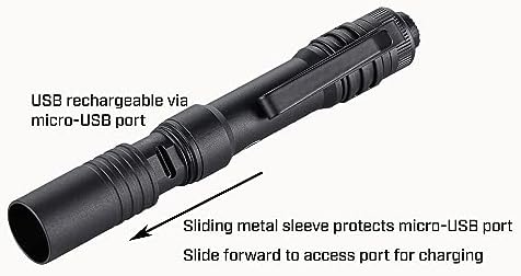 Streamlight 66608 MicroStream 250-Lumen EDC Ultra-Compact Flashlight with USB Rechargeable Battery, Clear Retail Packaging, Coyote