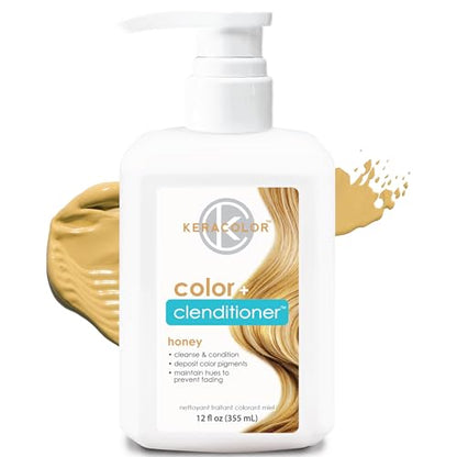 Keracolor Color + Clenditioner 3-in-1 Color-Depositing Conditioner, Gently Cleanses & Conditions, Semi-Permanent Hair Color, 23 Shades, 12 Fl Oz