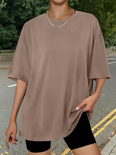 Trendy Queen Womens Oversized Summer T Shirts Fashion Workout Plus Size Tops Short Sleeve Beach Vacation Gym Clothes 2025