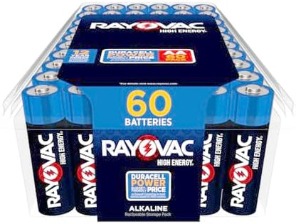 Rayovac AA Batteries, Double A Battery Alkaline, 60 Count