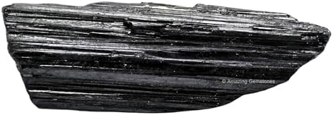 Amazing Gemstone Black Tourmaline Crystal - 1 Piece of 350-500 Grams Large - Very High Grade Black Tourmaline Crystals Rough Raw for Protection, Good Vibes Turmalina Negra Piedra Originales