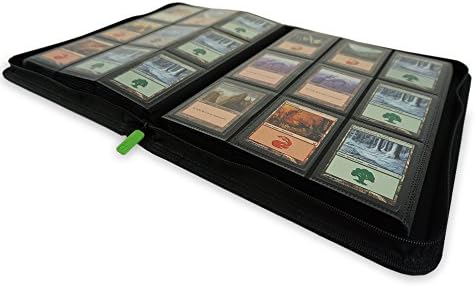 Vault X 9 Pocket Trading Card Zip Binder, 360 Cards, Premium Exo-Tec Album Material, 20 Side-Loading Pages, Folder for Collectible Games, Sports, TCG (Black)