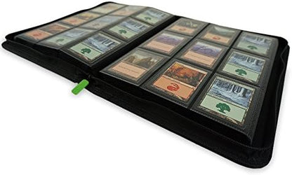 Vault X 9 Pocket Trading Card Zip Binder, 360 Cards, Premium Exo-Tec Album Material, 20 Side-Loading Pages, Folder for Collectible Games, Sports, TCG (Black)