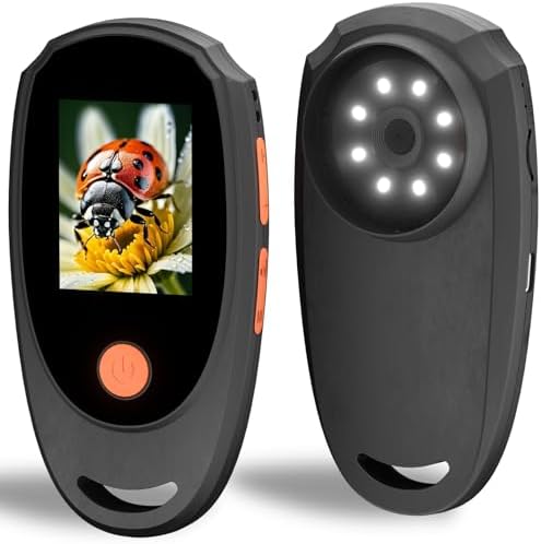 Handheld Digital Microscope with 2.0 Inch IPS Color Screen, Portable Magnifying Glass for Kids, 500x Magnification, 8 Adjustable 3-Level LED Lights, USB Compatible with PC Windows and Mac OS