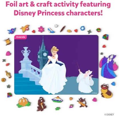 Skillmatics Foil Fun - Disney Princess, Mess-Free Art & Craft Kits for Kids, DIY Creative Activity, Travel Toys, Perfect Gifts for Fans of Moana, Cinderella, Ariel, Jasmine, Ages 4, 5, 6, 7, 8, 9