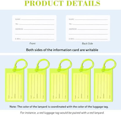 50 Pack Luggage Tags for Suitcases, Airplane Travel Essentials for Flying, International Travel Must Haves, and Luggage Accessories by Sodsay