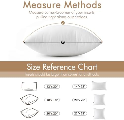 MIULEE 12x20 Inches Pillow Inserts Pack of 2, Decorative Throw Pillow Inserts for Couch