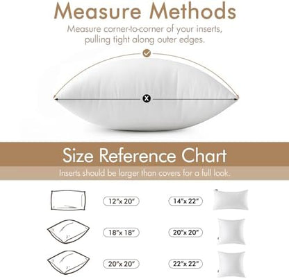 MIULEE 12x20 Inches Pillow Inserts Pack of 2, Decorative Throw Pillow Inserts for Couch