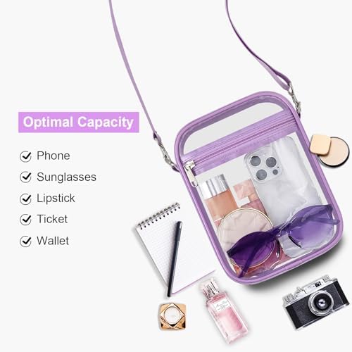 USPECLARE Clear Purse Stadium Approved CrossBody Bag for Men and Women