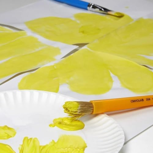 Crayola Paintbrush Variety Classpack (36ct), Back to School Art Supplies for Kids, Flat & Round Paint Brushes for Toddlers & Classrooms, Easy Grip