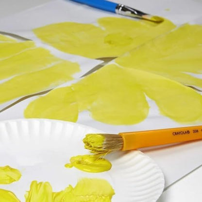 Crayola Paintbrush Variety Classpack (36ct), Back to School Art Supplies for Kids, Flat & Round Paint Brushes for Toddlers & Classrooms, Easy Grip