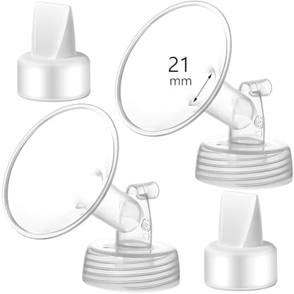 21mm Flange and Duckbill Valve Compatible with Spectra S1 S2 9 Plus Breastpump Replacement to Spectra Pump Parts, Not Original, Replace Spectra Accessories.