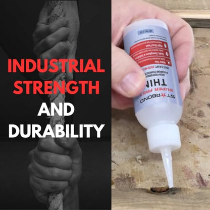 Premium Grade Cyanoacrylate (CA) Super Glue by Starbond - 16 oz. Complete Refill KIT (453g) - Super Fast Thin Adhesive, Precise Application for Woodturning, CA Finish, Woodworking, Hobby Models, Inlay