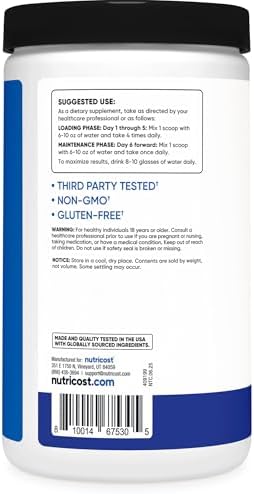 Nutricost Creatine Monohydrate Powder 500G (Blue Raspberry) (Pack of 2)