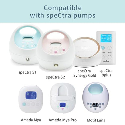 21mm Flange and Duckbill Valve Compatible with Spectra S1 S2 9 Plus Breastpump Replacement to Spectra Pump Parts, Not Original, Replace Spectra Accessories.