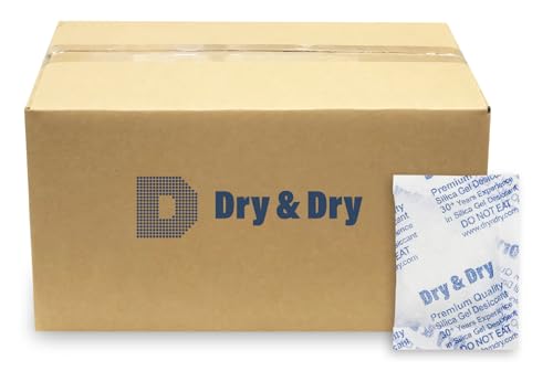 Dry & Dry 20 Gram [500 Packets] Silica Gel Packets Desiccants, Silica Packets - Rechargeable Silica Gel Packs, Silica Gel Packets, Desiccants Packets, Silica Gel