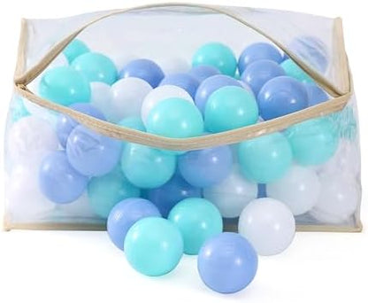 MoonxHome Ball Pit Balls for Toddlers, BPA Free Crush Proof Plastic Toy Balls for Ball Pit, Children's Pool Water Toys, Macaron Ocean Balls for Play Tent 2.15 Inch Pack of 100…