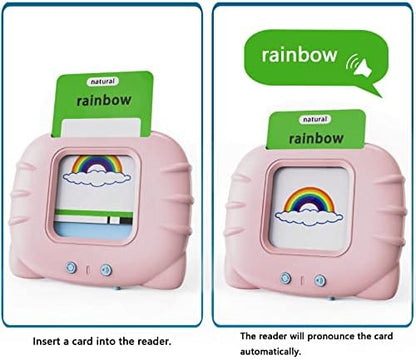 Lapare Audible Learning Toy with Music for Toddler Age 1 2 3 4 5, 520 Sight Words Talking Flash Cards Toy for Girls to Learn Alphabet Number Color Shapes and More