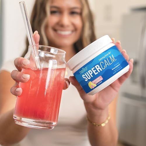 Supercalm Drink Mix - Ashwagandha KSM 66, Magnesium Glycinate, L-Theanine, Vitamin D3 - Ashwagandha Root Extract, Magnesium & L-Theanine Supplement - Focus & Support (30 Servings)