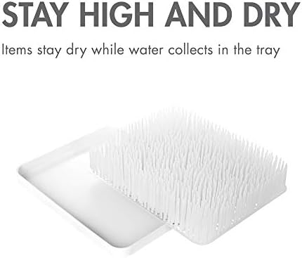 Boon Lawn Countertop Baby Bottle Drying Rack - White - Bottle Rack and Organizer - Baby Feeding Essentials - 13.5 x 11 x 2.5 - 1 Count