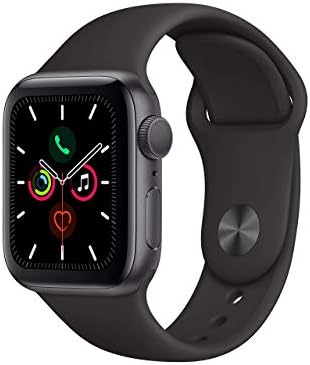 Apple Watch Series 5 (GPS, 40MM) - Space Gray Aluminum Case with Black Sport Band (Renewed)