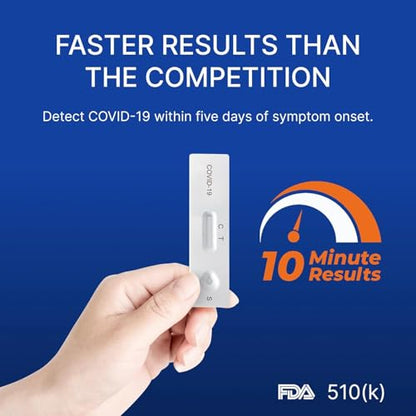 CorDx TyFast at-Home COVID-19 Antigen Rapid Test Kit, Easy, Accurate, Fast Results in 10 Minutes. (10-Pack)