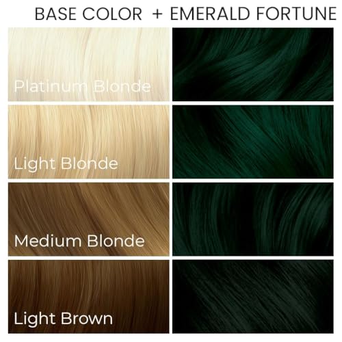 Arctic Fox Semi-Permanent Hair Color Dye, Emerald Fortune, Vibrant Teal Green, Vegan & Cruelty-Free, Ammonia-Free, Hydrating Formula, For All Hair Types, 5.6 Fl Oz (Pack of 2)