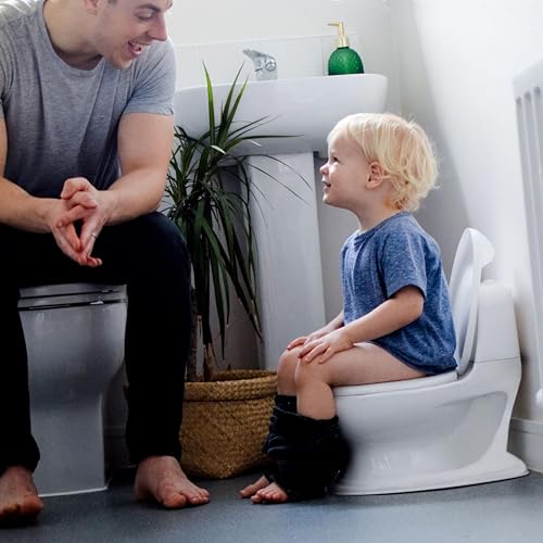 Nuby My Real Potty Training Toilet with Life-Like Flush Button and Sound - 18+ Months - White