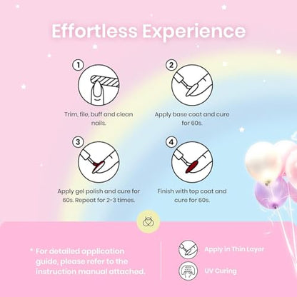 Beetles 23Pcs Gel Nail Polish Set with Base Top Coat, Pastel Bright Neon Colors Gel Polish Kit Nude Blue Pink Red Green Purple Colors Soak off Uv Nail Spring Gift for Girls