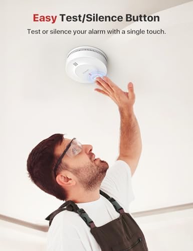 X-Sense Smoke Alarm, 10-Year Battery Fire Alarm Smoke Detector with LED Indicator & Silence Button, SD2J0AX, 3-Pack