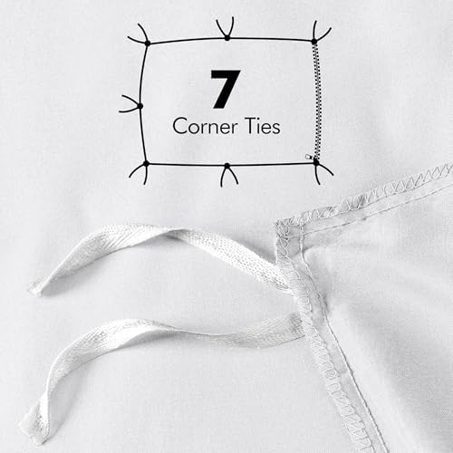 Utopia Bedding Duvet Cover Queen Size - 3 Piece with Zipper Closure - 1 Comforter Cover 90X90 Inches & 2 Pillow Shams 20X26 Inches (White) Comforter Not Included