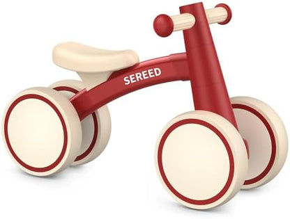 SEREED Baby Balance Bike for 1 Year Old Boys Girls 12-24 Month Toddler Balance Bike, 4 Wheels Toddler First Bike, First Birthday Gifts