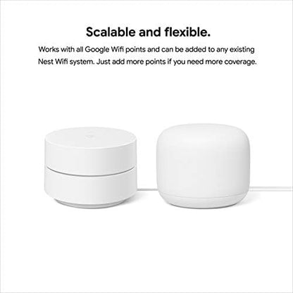 Google Wifi - AC1200 - Mesh WiFi System - Wifi Router - 1500 Sq Ft Coverage - 1 pack