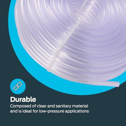 Eastman 1/4 Inch ID (3/8 Inch OD) PVC Clear Vinyl Tubing, 100 Foot Length, 98618