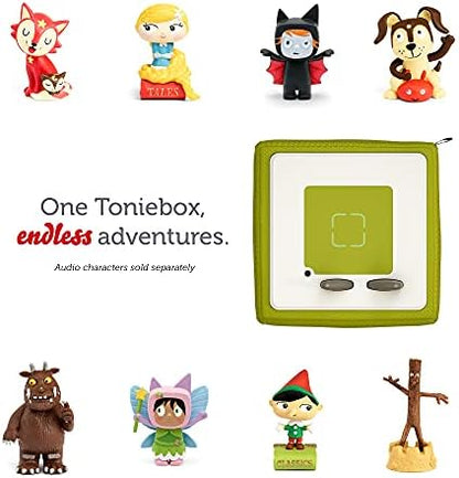 Toniebox Audio Player Starter Set with Playtime Puppy - Listen, Learn, and Play with One Huggable Little Box - Green, 3 Years and up