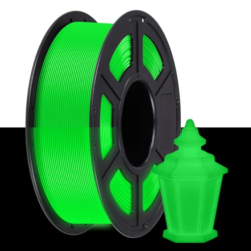 ANYCUBIC PLA 3D Printer Filament, Glow in The Dark, 3D Printing PLA Filament 1.75mm Dimensional Accuracy +/- 0.02mm, 1KG Spool (2.2 lbs), Green PLA, Glow Green