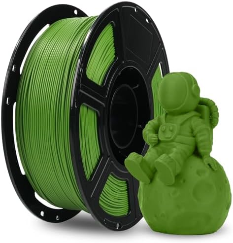 FLASHFORGE PLA Filament 1.75mm +/- 0.02mm, Matte Green 3D Printer Filament 1kg (2.2lbs) Spool, Excellent Printing Performance, Easy to Use for Most FDM 3D Printers