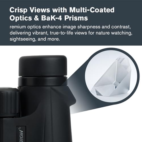 Celestron – Outland X 10x50 Binoculars – Waterproof & Fogproof – Binoculars for Adults – Multi-Coated Optics and BaK-4 Prisms – Protective Rubber Armoring, Black