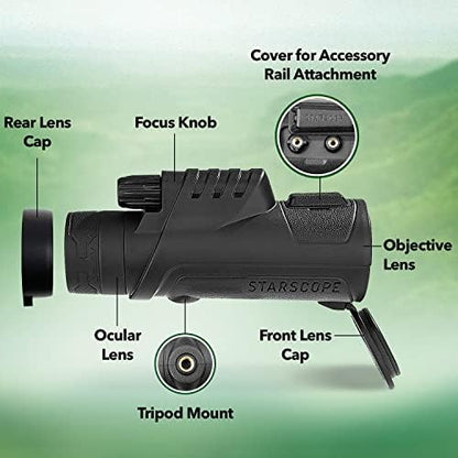 STARSCOPE Monocular G3 - Long-Range 10x42 High Powered Monocular | Small Monoculars for Bird Watching, Hunting, Sports, and More | Monoculars for Adults with BAK4 Prism