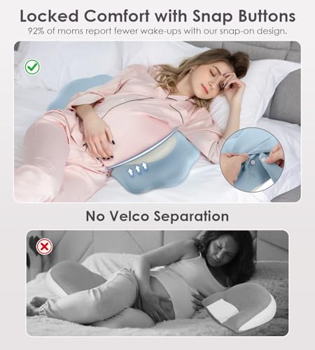 Pregnancy Pillows for Sleeping, Memory Foam Maternity Pillow Support for Back Belly HIPS, Adjustable Travel Wedge Pillow for Pregnant Women, Side Spleeping Pregnant Pillows with Cooling Pillowcase