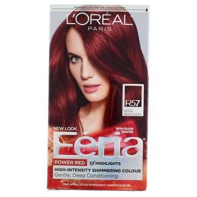 L'Oreal Paris Feria Permanent Haircolor, R57 Intense Medium Auburn 1 Count (Pack of 4)