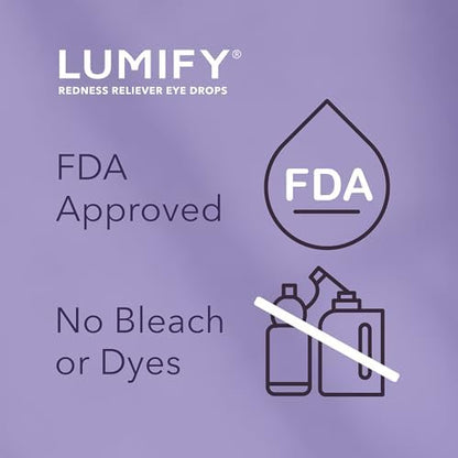 LUMIFY Redness Reliever Eye Drops, for Whiter & Brighter Looking Eyes, 0.25 Fl Oz (7.5 mL)